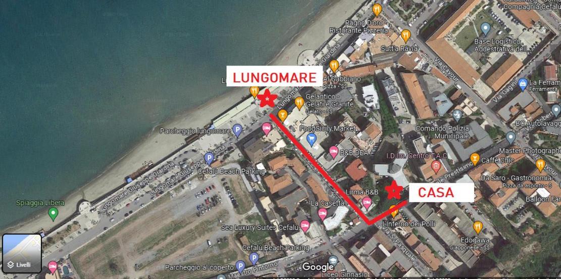 Vintage Sea House Vicino La Spiaggia Del Lungomare Cefalù Dış mekan fotoğraf